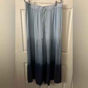 Cato Blue Ombré lightweight boho beachy wide leg chambray 18/20